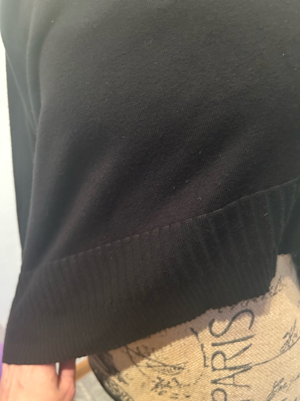 Black Cowl Neck Sweater - Picture 3 of 5
